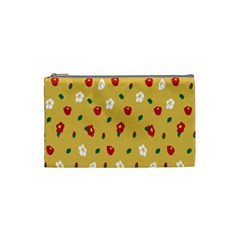 Tulip Sunflower Sakura Flower Floral Red White Leaf Green Cosmetic Bag (small)  by Mariart