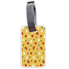 Tulip Sunflower Sakura Flower Floral Red White Leaf Green Luggage Tags (one Side)  by Mariart