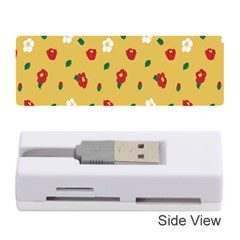 Tulip Sunflower Sakura Flower Floral Red White Leaf Green Memory Card Reader (stick)  by Mariart