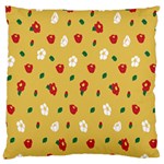 Tulip Sunflower Sakura Flower Floral Red White Leaf Green Large Cushion Case (Two Sides) Front