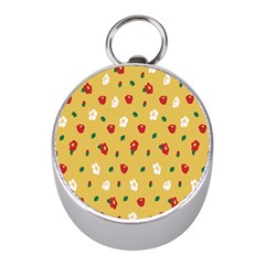 Tulip Sunflower Sakura Flower Floral Red White Leaf Green Mini Silver Compasses by Mariart