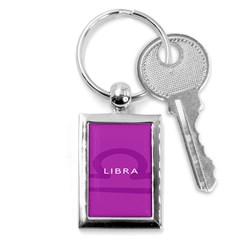 Zodizc Libra Purple Key Chains (rectangle)  by Mariart