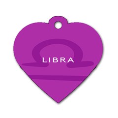 Zodizc Libra Purple Dog Tag Heart (one Side) by Mariart