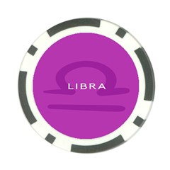 Zodizc Libra Purple Poker Chip Card Guard by Mariart