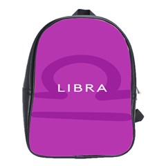 Zodizc Libra Purple School Bags(large)  by Mariart