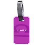 Zodizc Libra Purple Luggage Tags (Two Sides) Front