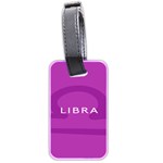 Zodizc Libra Purple Luggage Tags (Two Sides) Back