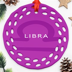 Zodizc Libra Purple Ornament (round Filigree) by Mariart