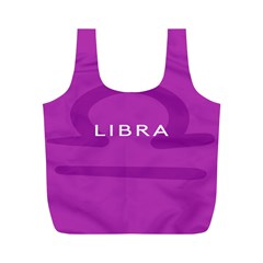 Zodizc Libra Purple Full Print Recycle Bags (m)  by Mariart