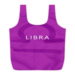 Zodizc Libra Purple Full Print Recycle Bags (L)  Back