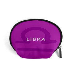 Zodizc Libra Purple Accessory Pouches (small)  by Mariart