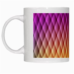 Triangle Plaid Chevron Wave Pink Purple Yellow Rainbow White Mugs by Mariart