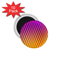 Triangle Plaid Chevron Wave Pink Purple Yellow Rainbow 1 75  Magnets (10 Pack)  by Mariart