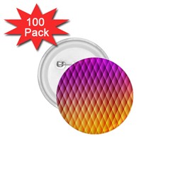 Triangle Plaid Chevron Wave Pink Purple Yellow Rainbow 1 75  Buttons (100 Pack)  by Mariart