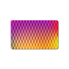 Triangle Plaid Chevron Wave Pink Purple Yellow Rainbow Magnet (name Card) by Mariart