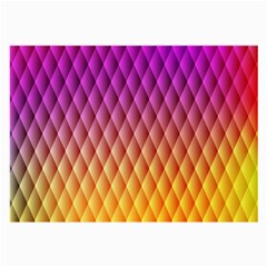 Triangle Plaid Chevron Wave Pink Purple Yellow Rainbow Large Glasses Cloth (2-side) by Mariart