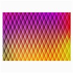 Triangle Plaid Chevron Wave Pink Purple Yellow Rainbow Large Glasses Cloth (2-Side) Front