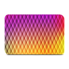 Triangle Plaid Chevron Wave Pink Purple Yellow Rainbow Plate Mats by Mariart