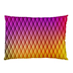 Triangle Plaid Chevron Wave Pink Purple Yellow Rainbow Pillow Case by Mariart