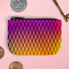 Triangle Plaid Chevron Wave Pink Purple Yellow Rainbow Mini Coin Purses by Mariart