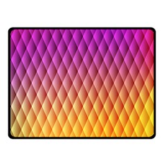 Triangle Plaid Chevron Wave Pink Purple Yellow Rainbow Fleece Blanket (small) by Mariart