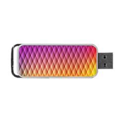 Triangle Plaid Chevron Wave Pink Purple Yellow Rainbow Portable Usb Flash (two Sides) by Mariart