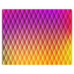 Triangle Plaid Chevron Wave Pink Purple Yellow Rainbow Double Sided Flano Blanket (medium)  by Mariart