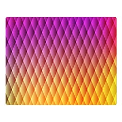 Triangle Plaid Chevron Wave Pink Purple Yellow Rainbow Double Sided Flano Blanket (large)  by Mariart