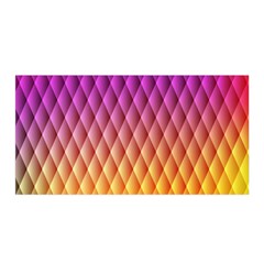 Triangle Plaid Chevron Wave Pink Purple Yellow Rainbow Satin Wrap by Mariart