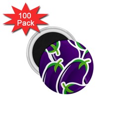 Vegetable Eggplant Purple Green 1.75  Magnets (100 pack) 