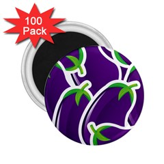 Vegetable Eggplant Purple Green 2.25  Magnets (100 pack) 