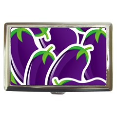 Vegetable Eggplant Purple Green Cigarette Money Cases