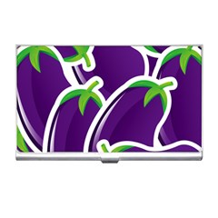 Vegetable Eggplant Purple Green Business Card Holders