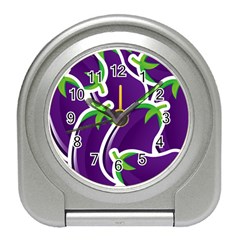 Vegetable Eggplant Purple Green Travel Alarm Clocks