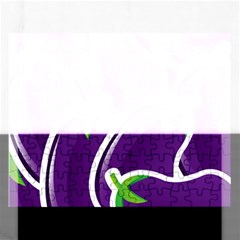 Vegetable Eggplant Purple Green Rectangular Jigsaw Puzzl by Mariart