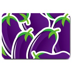 Vegetable Eggplant Purple Green Large Doormat 