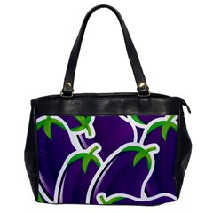 Vegetable Eggplant Purple Green Office Handbags