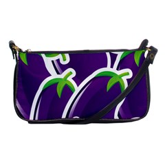 Vegetable Eggplant Purple Green Shoulder Clutch Bags