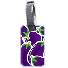 Vegetable Eggplant Purple Green Luggage Tags (Two Sides)