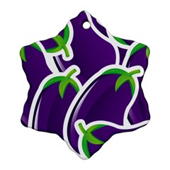 Vegetable Eggplant Purple Green Ornament (Snowflake)