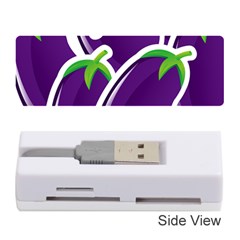 Vegetable Eggplant Purple Green Memory Card Reader (Stick) 