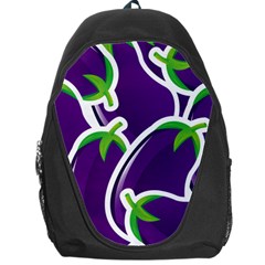 Vegetable Eggplant Purple Green Backpack Bag