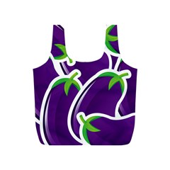 Vegetable Eggplant Purple Green Full Print Recycle Bags (s) 