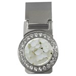 Hydrangea Flowers Blossom White Floral Photography Elegant Bridal Chic  Money Clips (CZ)  Front