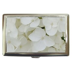 Hydrangea Flowers Blossom White Floral Photography Elegant Bridal Chic  Cigarette Money Cases by yoursparklingshop