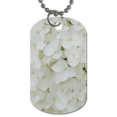 Hydrangea Flowers Blossom White Floral Photography Elegant Bridal Chic  Dog Tag (two Sides) by yoursparklingshop