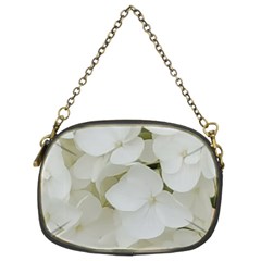 Hydrangea Flowers Blossom White Floral Photography Elegant Bridal Chic  Chain Purses (two Sides)  by yoursparklingshop