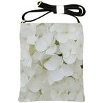 Hydrangea Flowers Blossom White Floral Photography Elegant Bridal Chic  Shoulder Sling Bags Front