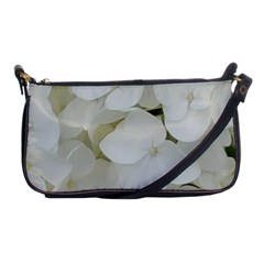 Hydrangea Flowers Blossom White Floral Photography Elegant Bridal Chic  Shoulder Clutch Bags by yoursparklingshop