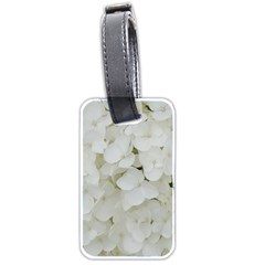 Hydrangea Flowers Blossom White Floral Photography Elegant Bridal Chic  Luggage Tags (two Sides) by yoursparklingshop